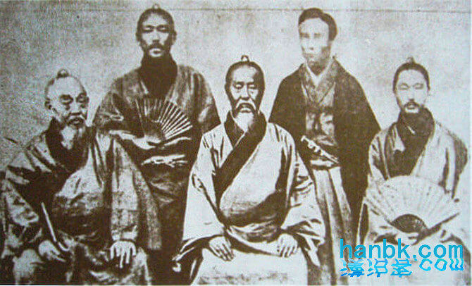 琉球19世纪老照片，图为明治维新时期的琉球庆贺使