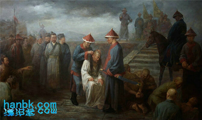 进步油画《剃发易服》表达的游牧文明体对中华文明体的强制改造，被迫剃发是中华文明蛮夷化的开端